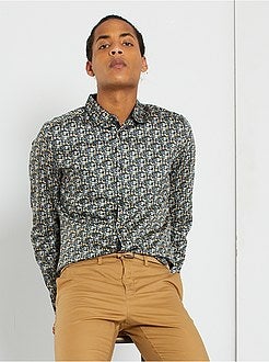 Camisa slim de conceção ecológica - Kiabi