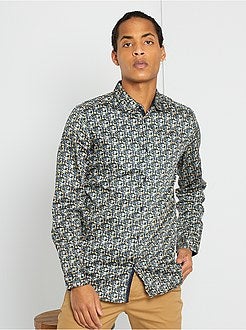 Camisa slim de conceção ecológica - Kiabi