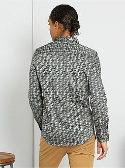 Camisa slim de conceção ecológica - Kiabi