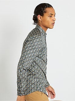 Camisa slim de conceção ecológica - Kiabi