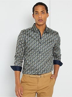 Camisa slim de conceção ecológica - Kiabi