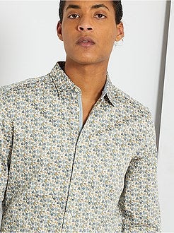 Camisa slim de conceção ecológica - Kiabi