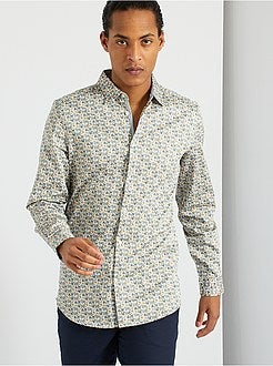 Camisa slim de conceção ecológica - Kiabi
