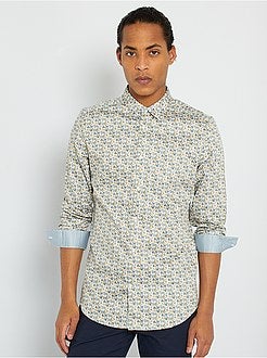 Camisa slim de conceção ecológica - Kiabi