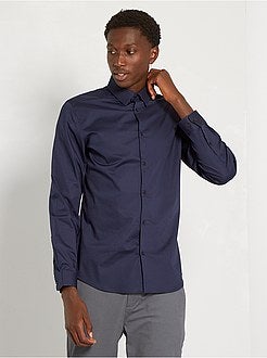 Camisa slim elástica - Kiabi