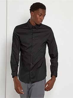 Camisa slim elástica - Kiabi