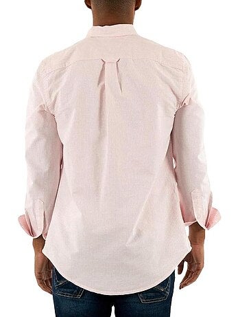 Camisa Slim Fit de Riscas Bordeaux e Brancas para Homem Tommy Hilfiger
