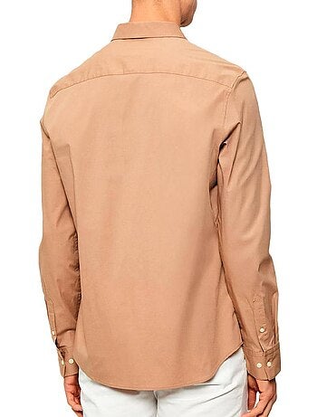 Camisa Sólida Camel Calvin Klein Jeans para Homem