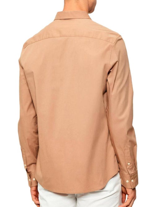 Camisa Sólida Camel Calvin Klein Jeans para Homem - Kiabi Camisa Sólida Camel Calvin Klein Jeans para Homem - Kiabi