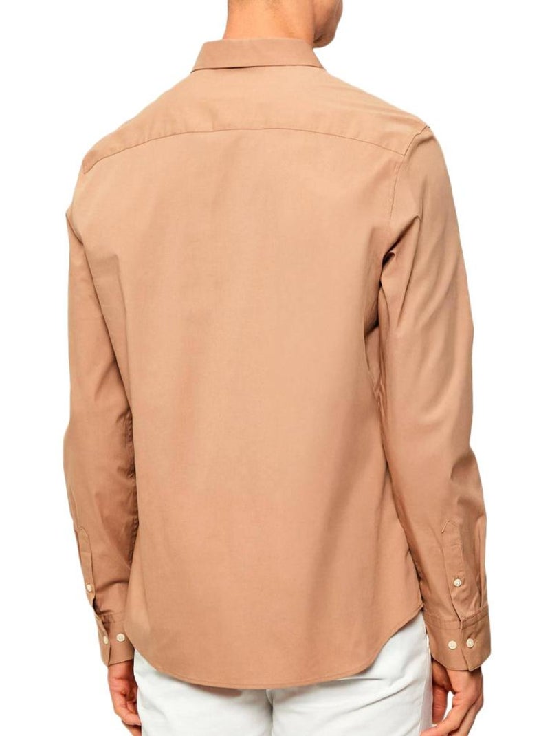 Camisa Sólida Camel Calvin Klein Jeans para Homem Castanho-capuccino - Kiabi