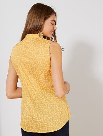 Camisa soltinha com gola claudine - Kiabi