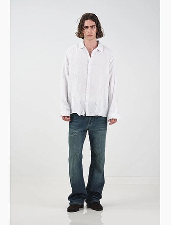 Camisa texturada de manga comprida de corte descontraído giesto
