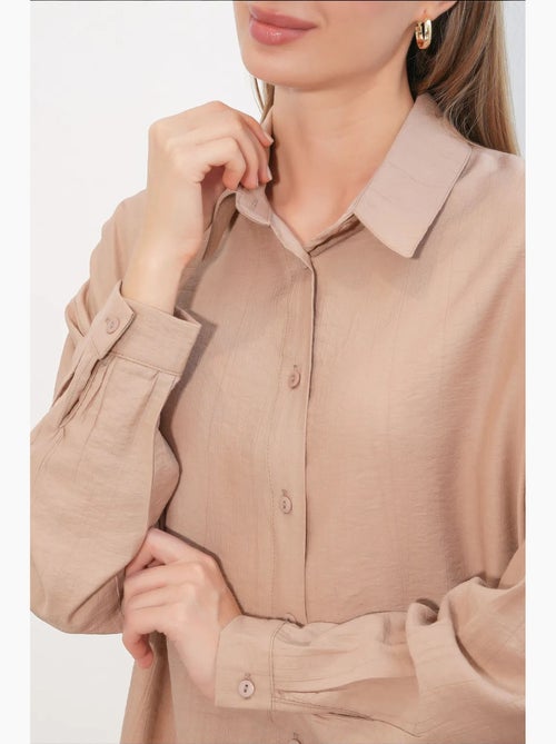 Camisa texturizada de botões com manga comprida bdart - Kiabi Camisa texturizada de botões com manga comprida bdart - Kiabi
