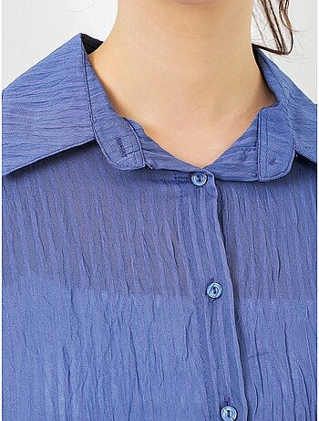Camisa texturizada de manga comprida com botões bdart