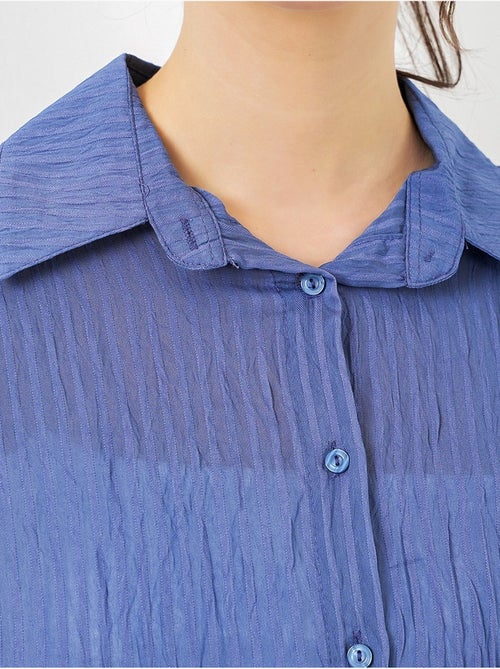 Camisa texturizada de manga comprida com botões bdart - Kiabi Camisa texturizada de manga comprida com botões bdart - Kiabi