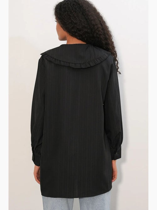 Camisa texturizada de manga comprida com gola bebé bdart - Kiabi Camisa texturizada de manga comprida com gola bebé bdart - Kiabi