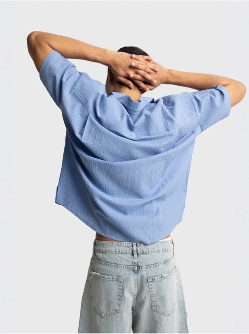 Camisa texturizada de manga curta giesto - Kiabi Camisa texturizada de manga curta giesto - Kiabi
