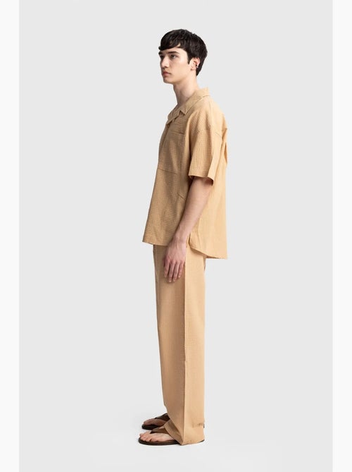 Camisa texturizada de manga curta giesto - Kiabi