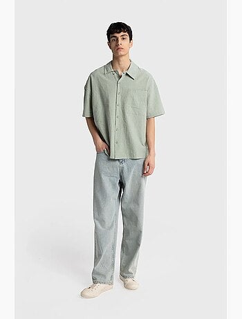 Camisa texturizada de manga curta giesto