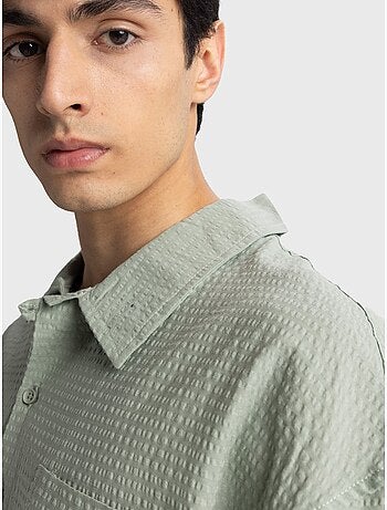 Camisa texturizada de manga curta giesto