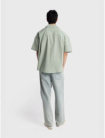 Camisa texturizada de manga curta giesto