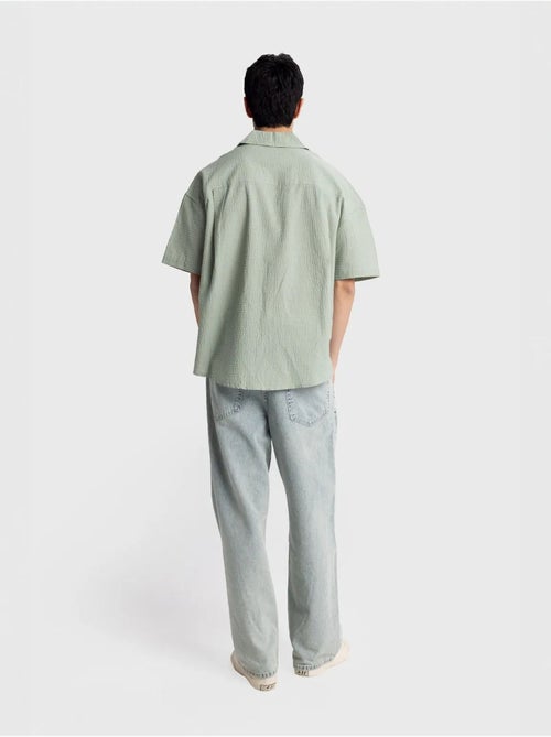 Camisa texturizada de manga curta giesto - Kiabi