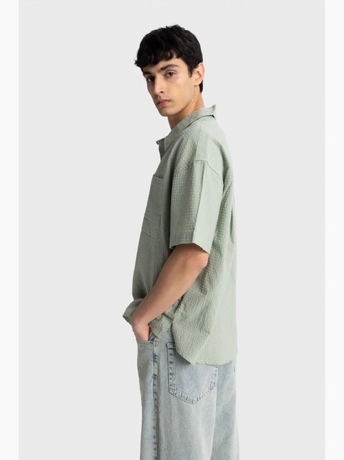 Camisa texturizada de manga curta giesto - Kiabi