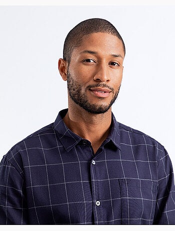 Camisa tiles azul regular