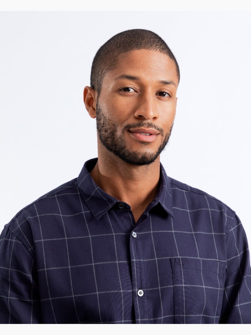 Camisa tiles azul regular Azul - Kiabi