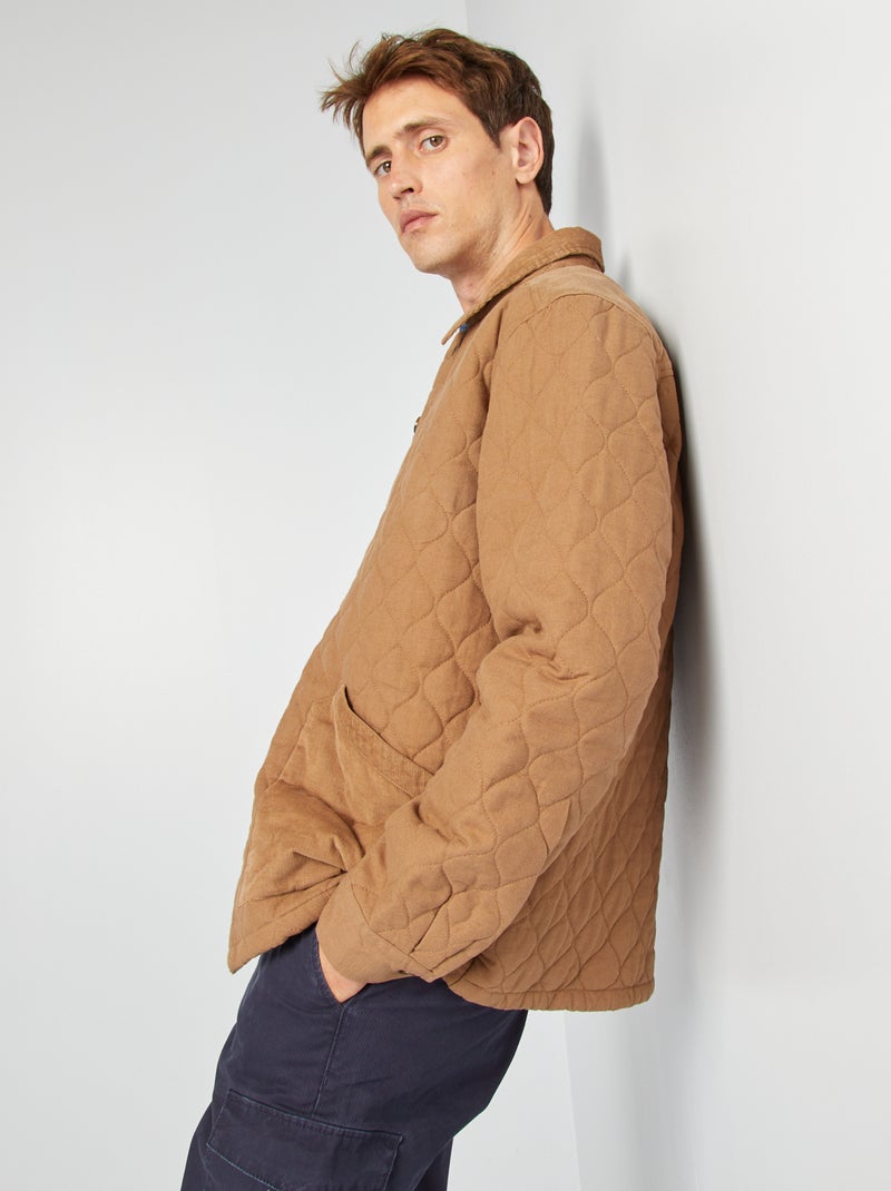 Camisa tipo casaco acolchoada CASTANHO - Kiabi