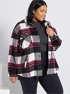 Camisa tipo casaco em flanela - Kiabi