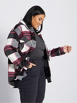 Camisa tipo casaco em flanela - Kiabi