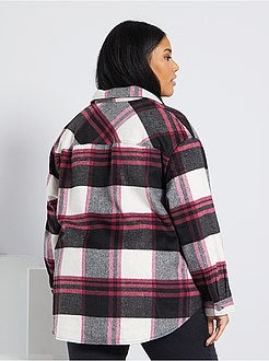 Camisa tipo casaco em flanela - Kiabi