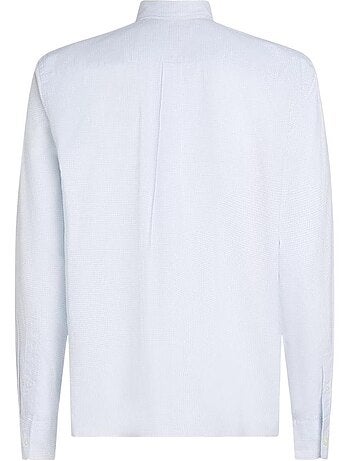 Camisa Tommy Hilfiger Flex Branca/Azul Claro para Homem