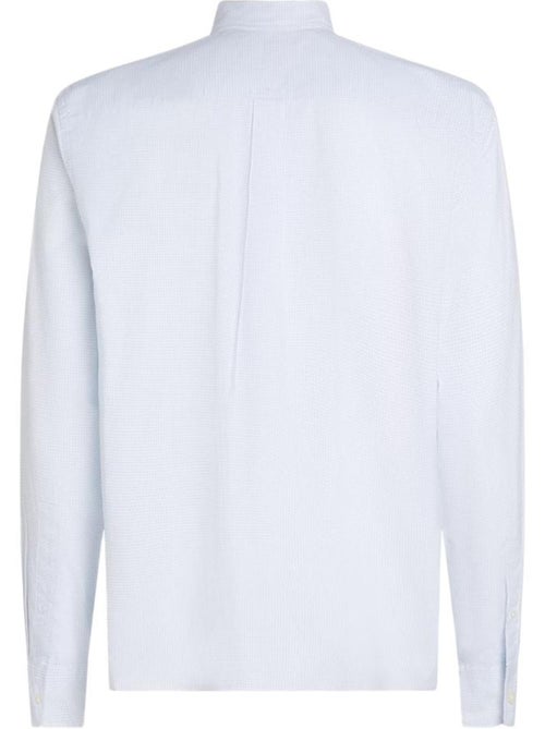 Camisa Tommy Hilfiger Flex Branca/Azul Claro para Homem - Kiabi Camisa Tommy Hilfiger Flex Branca/Azul Claro para Homem - Kiabi