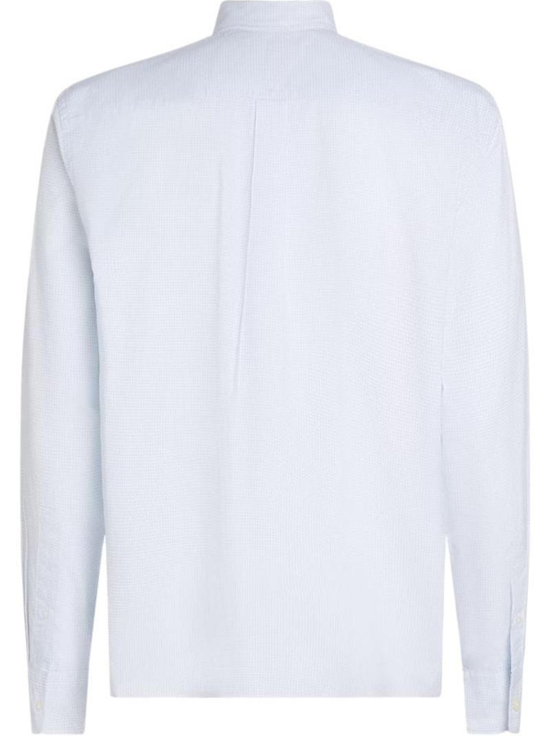 Camisa Tommy Hilfiger Flex Branca/Azul Claro para Homem Azul - Kiabi