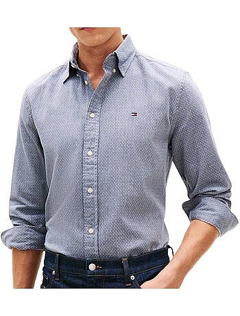 Camisa tommy hilfiger flex dobby para homem