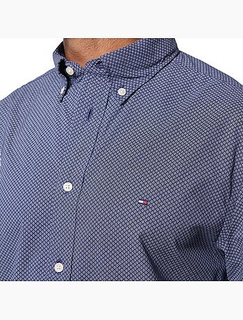 Camisa Azul Claro Masculina Tommy Hilfiger Flex Poplin