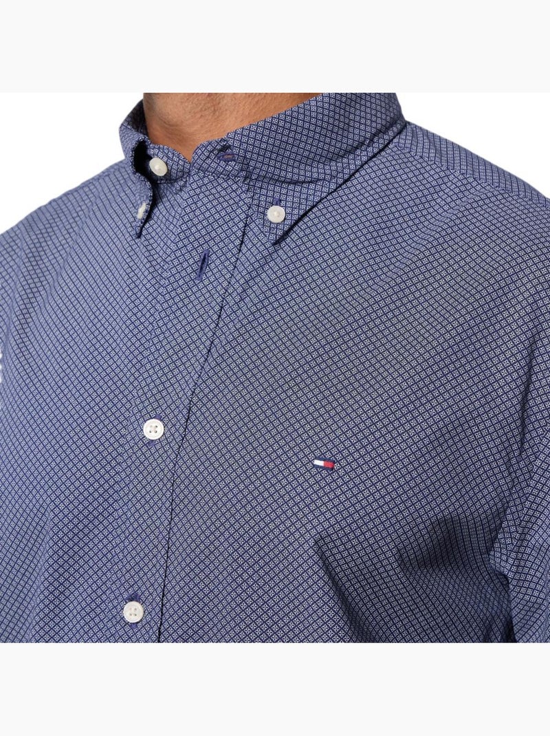 Camisa Tommy Hilfiger Flex Popline para Homem Azul-marinho - Kiabi