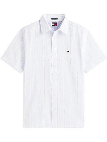 Camisa Tommy Hilfiger TJM Regular Fit Azul Claro/Bege para Homem