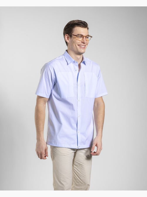 Camisa trip azul regular - Kiabi