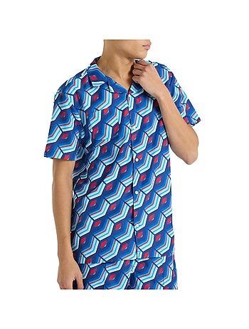 Camisa Umbro Regale Azul Estampada para Homem