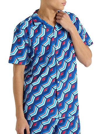 Camisa Umbro Regale Azul Estampada para Homem