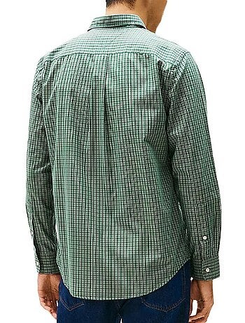 Camisa Verde aos Quadrados para Homem Tommy Hilfiger Flex Poplin