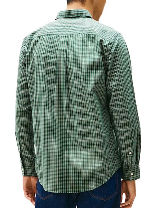 Camisa Verde aos Quadrados para Homem Tommy Hilfiger Flex Poplin - Kiabi Camisa Verde aos Quadrados para Homem Tommy Hilfiger Flex Poplin - Kiabi