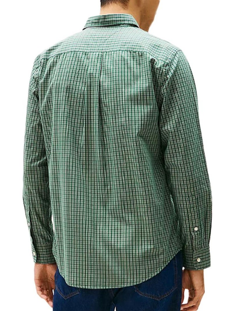 Camisa Verde aos Quadrados para Homem Tommy Hilfiger Flex Poplin Verde - Kiabi