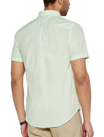 Camisa Verde Masculina Tommy Hilfiger Flex Poplins
