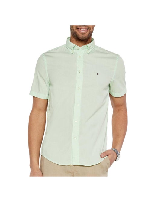 Camisa Verde Masculina Tommy Hilfiger Flex Poplins - Kiabi Camisa Verde Masculina Tommy Hilfiger Flex Poplins - Kiabi
