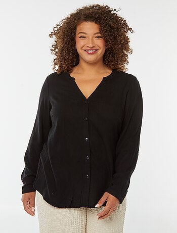 Camisa 'Veromoda' de linho misturado