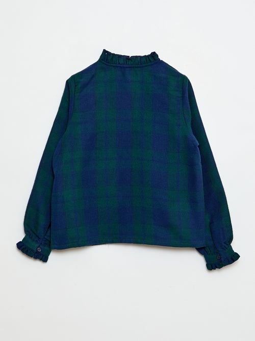 Camisa vitoriana aos quadrados - Kiabi